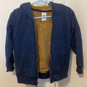 Carter’s Zip Up Hoodie Fleece on the Inside Boys Navy Blue Size 2T